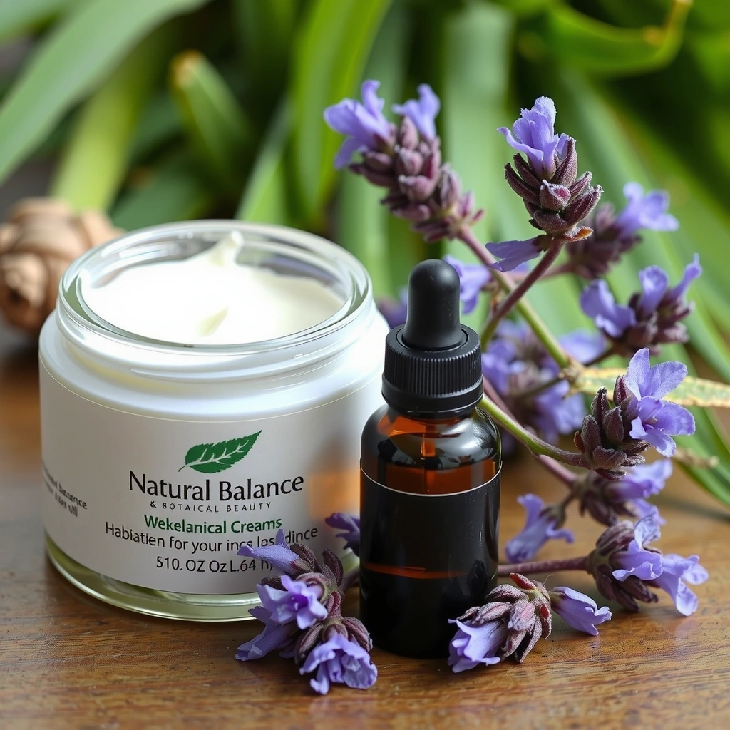 Lavender flowers with essential oil